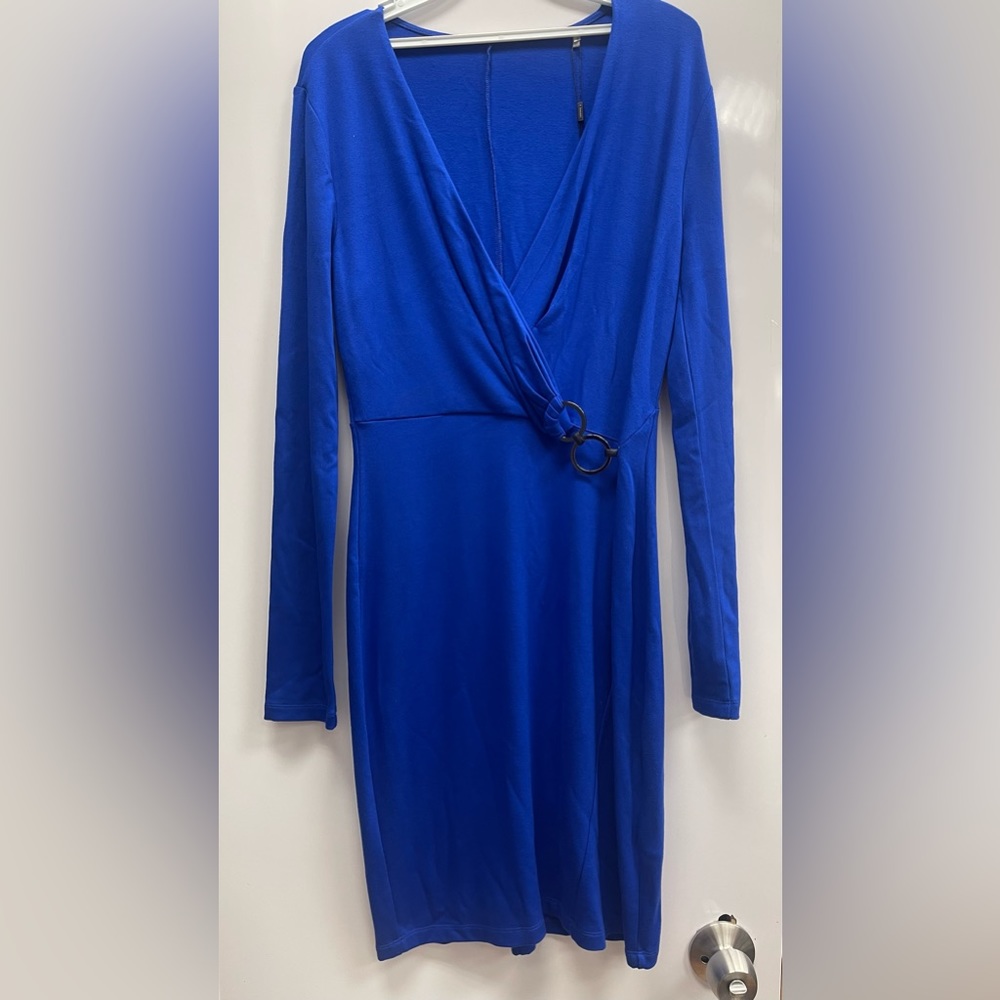 Royal blue long sleeve dress